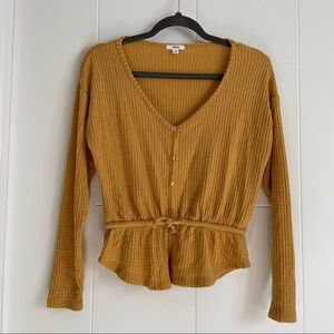 3/$25 Ardene Waffle Peplum Top